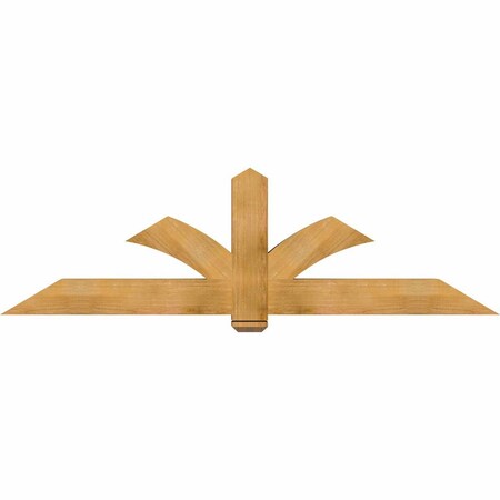 Ekena Millwork Redmond Rough Sawn Timber Gable Bracket, Western Red Cedar, 84"W x 24"H x 6"D x 6"F, 7/12 Pitch GBW084X24X0606RED00RWR